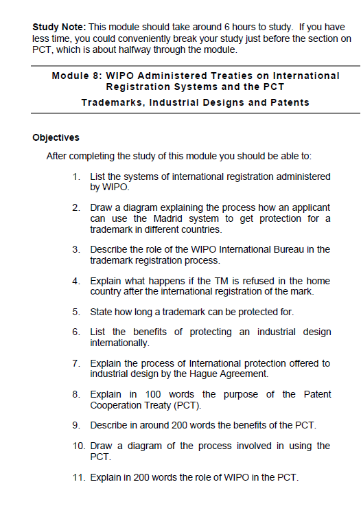 DL 101 WIPO Administered treaties on International Registration Systems and the PCT 2006